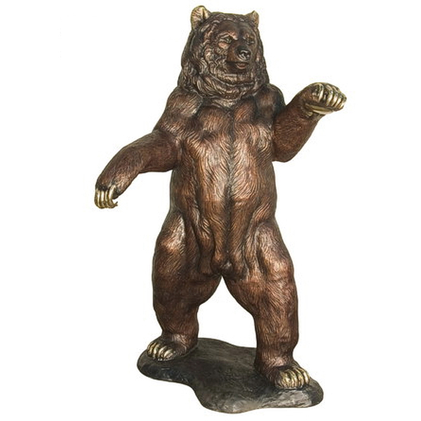 new products outdoor large brass black bear statues for sale